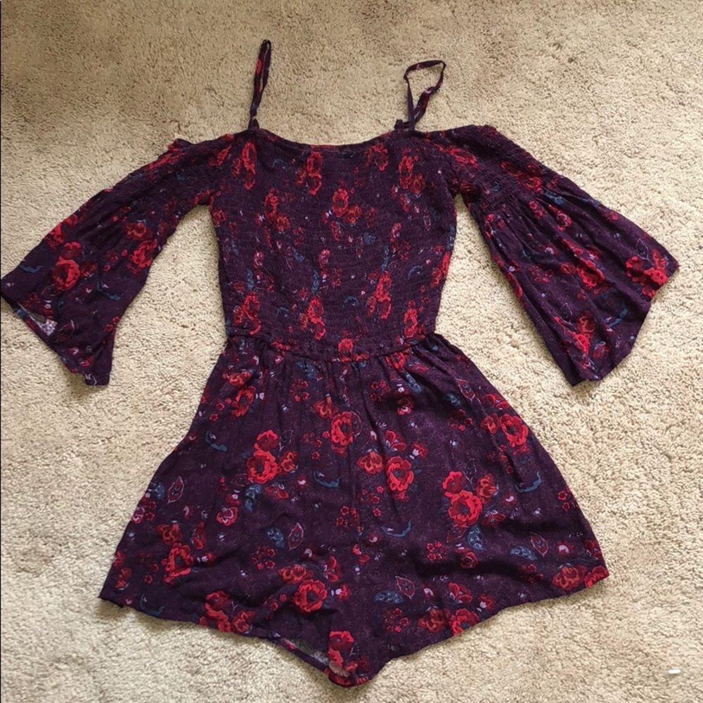 hollister teens purple romper